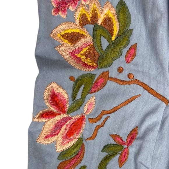 Anthropologie Samant Chauhan Embroidered Maxi Dress Size M - Picture 7 of 11